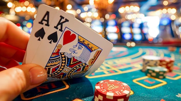 kopi4d slot mobile app interface showing live blackjack table and account menu